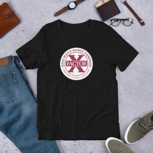 "DMX 'X-Factor' Logo" T-shirt -  Burgundy Logo on Black Edition